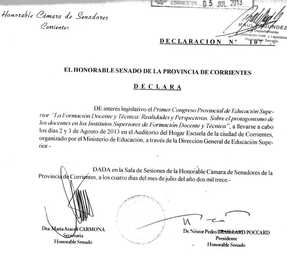 Declaraci&oacute;n